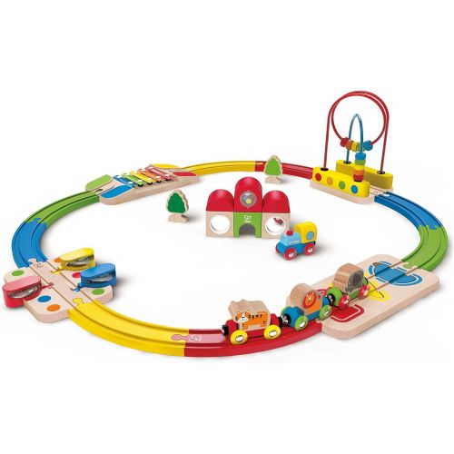  Hape HAP-E3816 Rainbow Route Railway and Station Set