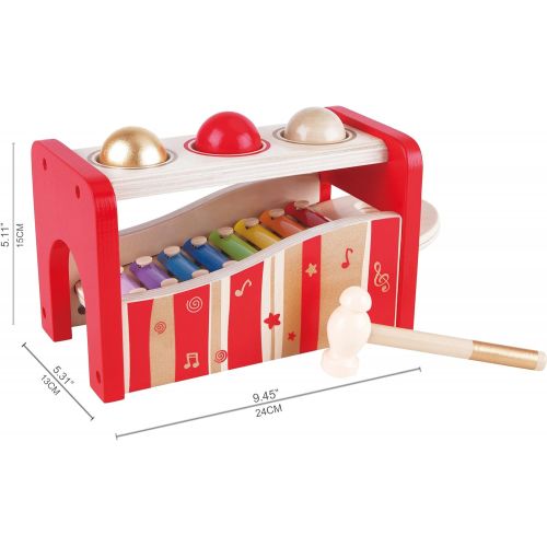  Hape Early Melodies E0305 Pound And Tap Bench by Hape International
