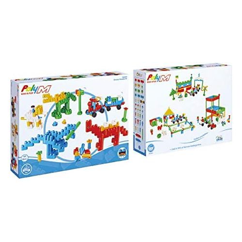  Hape 760009 Polym Dinosaur Paradise Kit Building Blocks, Multicolor