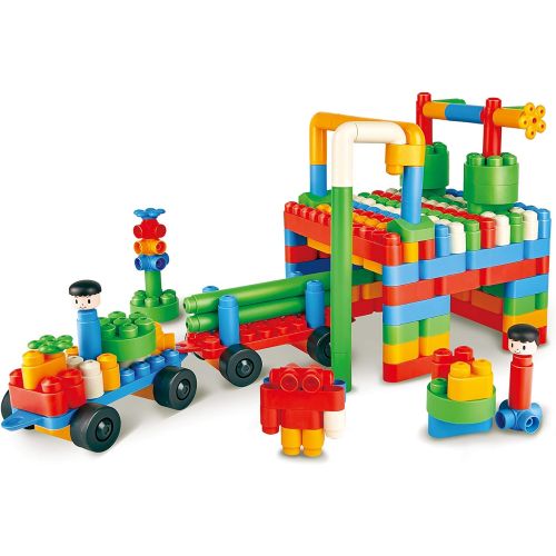  Hape 760009 Polym Dinosaur Paradise Kit Building Blocks, Multicolor