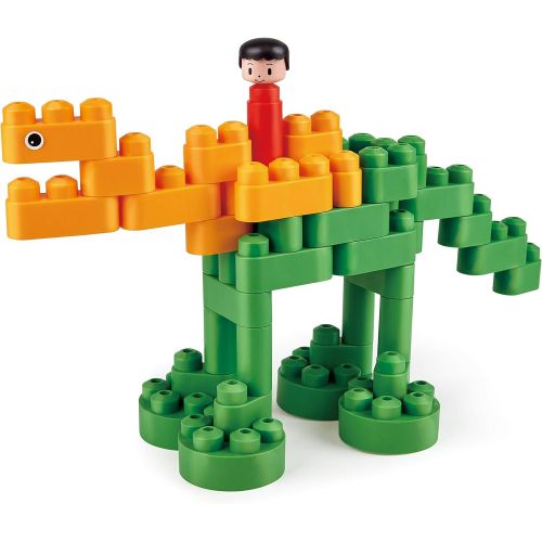  Hape 760009 Polym Dinosaur Paradise Kit Building Blocks, Multicolor