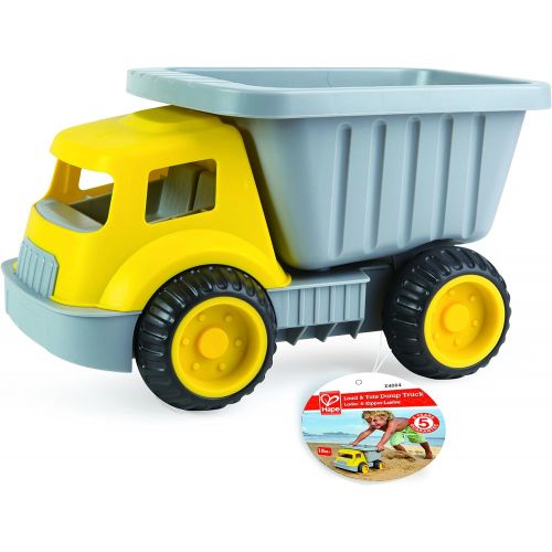  Hape Load & Tote Dump Truck IndoorOutdoor Beach Sand Toy Toys, Yellow