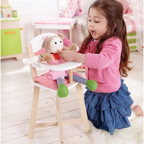  Hape Award Winning Babydoll Highchair Toddler Wooden Doll Play Furniture
