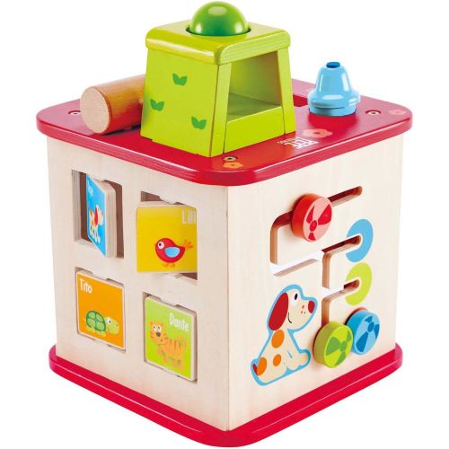  Hape Kids Pepe & Friends Wooden Activity Cube and Center