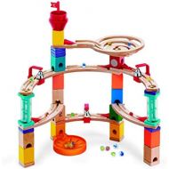 Hape Castle Escape - 102 Piece Quadrilla Wooden Marble Run - STEM Learning, Building and Development Construction Toy - Counting, Color and Problem Solving for Ages 4+