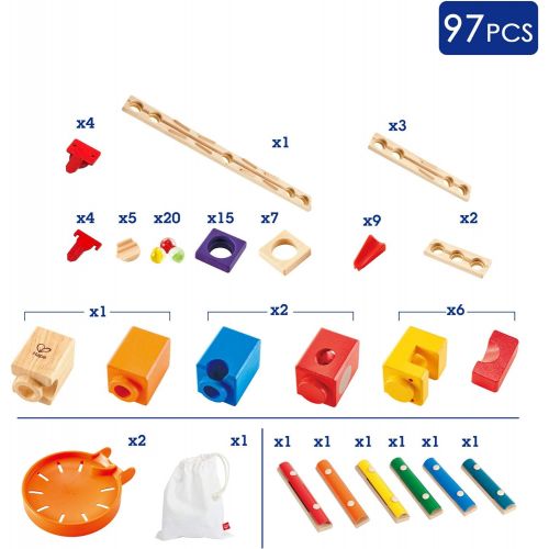  Award Winning Hape Quadrilla Wooden Marble Run Construction - Music Motion