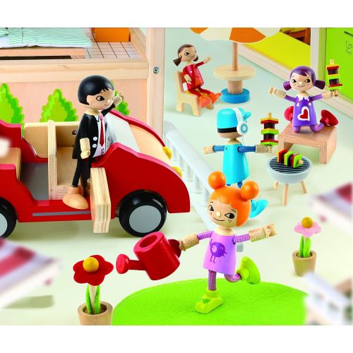  Hape Modern Family 5 Bendable Wooden Doll Set