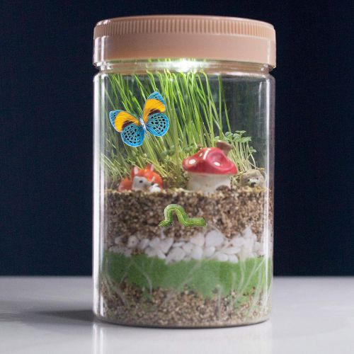  [아마존베스트]Hapinest Light-up Terrarium Kit for Kids, Arts and Crafts, Gifts for Boys and Girls Age 6, 7, 8, 9, 10 Year Old