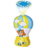 Happkid Baby Crib Soother Baby Soother for Sleep, Air Balloon Light Soothe with Colored Projector and Melodies, Yellow, Blue (4233T)