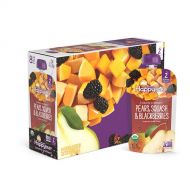 Happy Baby Organic Clearly Crafted Stage 2 Baby Food Pears, Squash & Blackberries, 4 Ounce Pouch (Pack of 16)