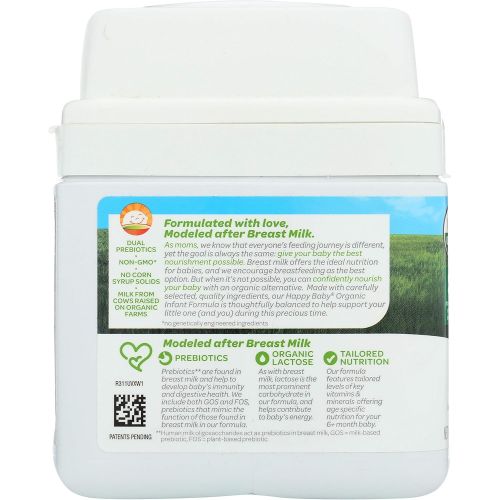  [아마존베스트]Happy Baby Organic Infant Formula Milk Based Powder with Iron Stage 2, 21 Ounce(Packaging May Vary)