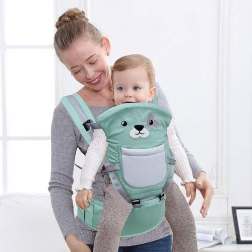  Happy Cherry Soft & Breathable Baby Carrier Backpack Front and Back for Infants Toddlers 0-36 Months, Ergonomic Hip Seat Baby Carrier 3 in 1