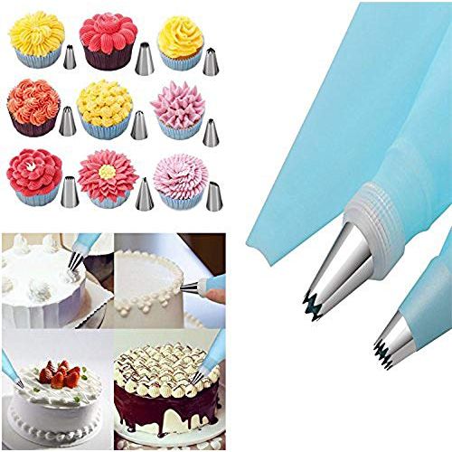  Happy Co. 122pcs Cake Decorating Supplies Kit, Piping tips and Bags, Non-slip Cake Turntable, Fondant Presses, Cupcake Decorating set, Cake Leveler, Icing Spatulas and Scrapers, Cake Pen, Pa