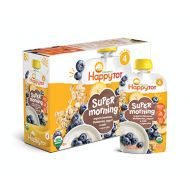 [아마존베스트]Happy Baby Happy Tot Organic Stage 4 Super Morning Organic Bananas Blueberries Yogurt & Oats + Super Chia, 4...