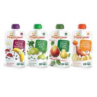 [아마존베스트]Happy Baby Organic Stage 2 Baby Food Simple Combos Variety Pack, 4 Ounce Pouch (Pack of 16),...