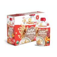 [아마존베스트]Happy Baby Happy Tot Organic Stage 4 Super Morning Apple Cinnamon Yogurt Oats + Super Chia, 4 Ounce, Pack of 8 (Packaging May Vary)