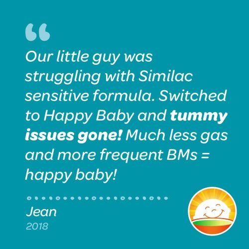  [아마존베스트]Happy Baby Organic Stage 1 Infant Formula Sensitive, 21 Ounce Organic Formula Dual Prebiotics, Milk Based Powder, Non-GMO (Packaging May Vary)