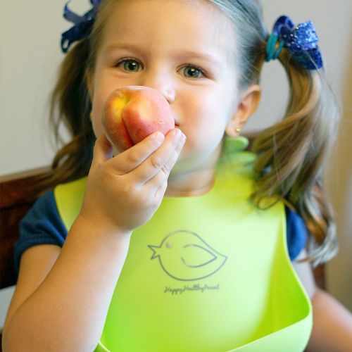  [아마존 핫딜] [아마존핫딜]Happy Healthy Parent Silicone Baby Bibs Easily Wipe Clean - Comfortable Soft Waterproof Bib Keeps Stains Off, Set of 2 Colors