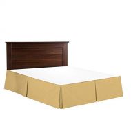 Happy Home Furnishing Ultra- Soft Cotton Bed Skirt - 1000 Series - Drop Length 18 Inches, Quadruple Pleated, Wrinkle and Fade Resistant - Gold, King XL