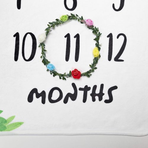  Happy Moments Baby Monthly Milestone Blanket for Girls and Boys | Newborn Photography Props for Infants |...