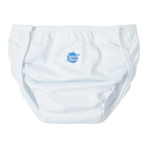  Happy Nappy Splash About Cotton Nappy Wrap, Medium/Large, White