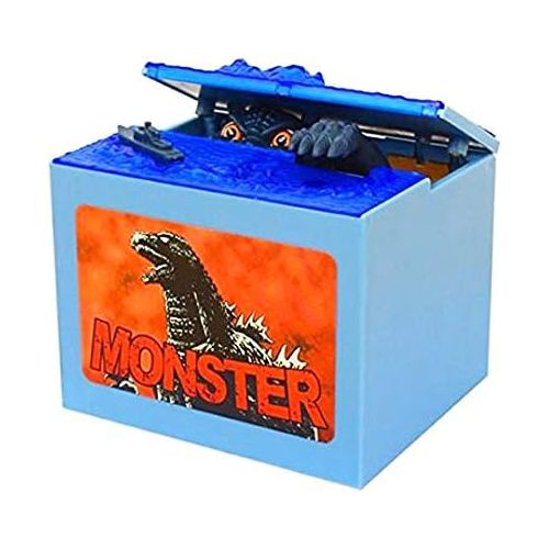  [아마존베스트]Happy Sales HSCB-GODZL, Godzilla Piggy Bank Money Bank Automatic Coin Bank Box