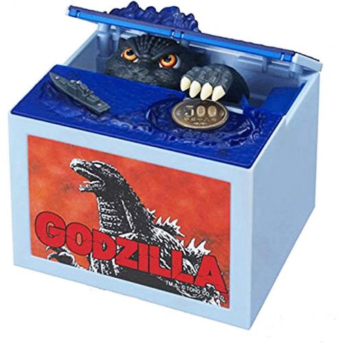  [아마존베스트]Happy Sales HSCB-GODZL, Godzilla Piggy Bank Money Bank Automatic Coin Bank Box