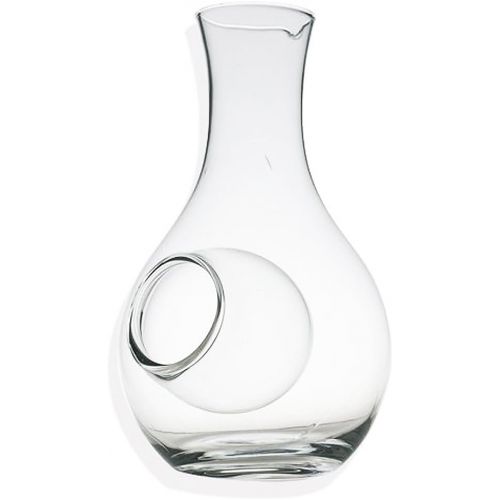  [아마존베스트]Happy Sales HSSB-GCLR2, Clear Glass Sake Bottle Server with Hole 6 H 10 oz