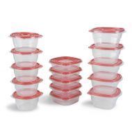 Happy To Go Plastic Reusable Clear Storage Food Containers with Leak Proof Lids - Set of 15 Pieces