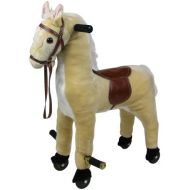 Happy Trails Plush Walking Horse with Wheels and Foot Rest