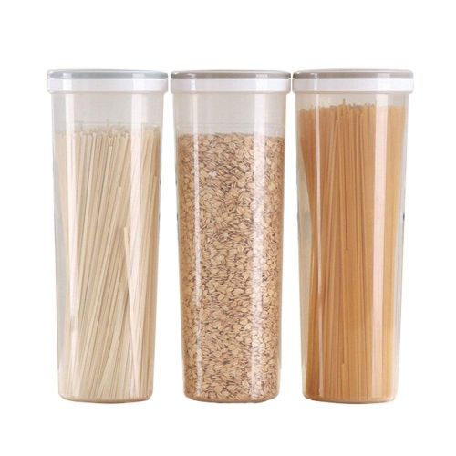  Happy shopping Food Storage 3 Pcs Noodles Container Sealed Storage Muesli Storage Box 1.8L Clear Plastic Storage Boxe Dog Food Pet Cookies Mother Storage Box