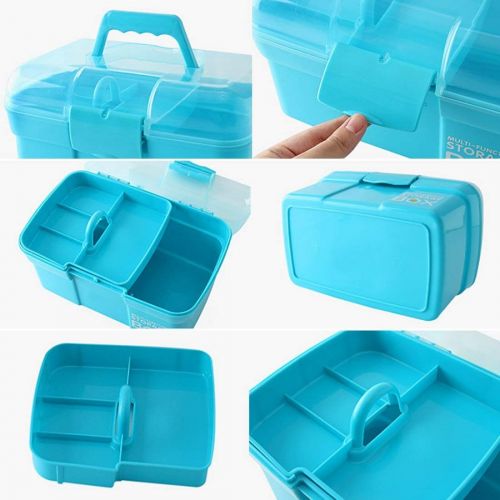  Happy shopping First Aid Kits Household Double-Deck Medical Box Large Medicine Storage Sundries Box,Double...