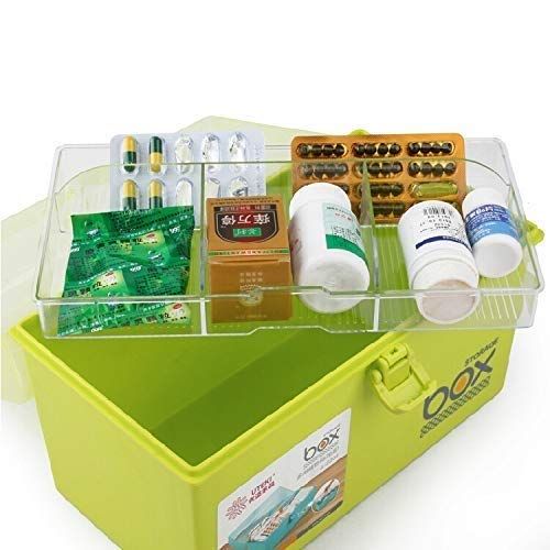  Happy shopping First Aid Kits Medicine Box First aid Medicine Storage Box Household Plastic Medicine Box Hand to...
