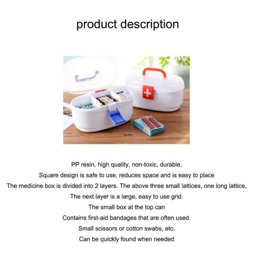  Happy shopping First Aid Kits Plastic Household Medicine Box Family First Aid Kit Multilayer Medicine Storage Box Kids...