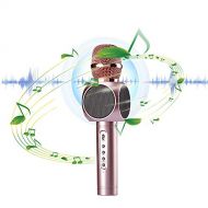 Happy-Time Wireless Karaoke Microphone Machine - Happytime Bluetooth Handheld Karaoke Microphones with Speaker for Home KTV Outdoor Picnic Family Party Music,for iOS & Android Smartphone,for