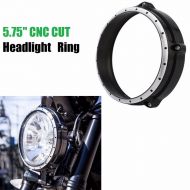 Happy-motor Motorcycle 5.75 Headlight Lamp Bezel Trim Ring Black / White For Harley Sportster XL 883 883N 1200 2004-2014