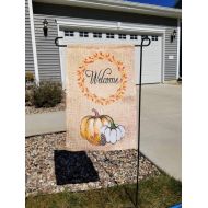 HappyCamperCraftShop Fall Themed Welcome Garden Flag/Single Sided/Personalized/Outdoor Decor