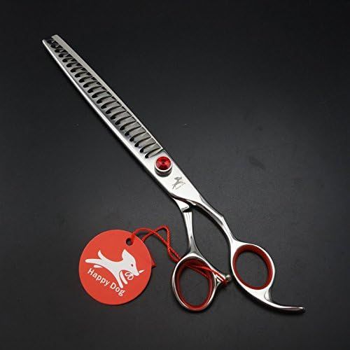  HappyDog 8.0 inches Professional pet Grooming Scissors,pet Straight Scissors&chunkers&Curved Scissors Set,pet Scissors Set,Dog Scissors,with Bearing Bolt,440C
