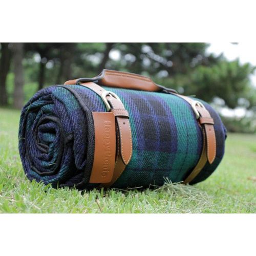  HappyPicnic Waterproof Picnic Blanket Extra Large 87 X 67, Oversized Sand Proof Beach Mat, Handy Portable Picnic Rug for Outdoor Lawn Park or Camping