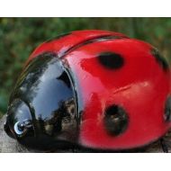 HappyPiggyArt Ceramic Ladybug/Landscape design/Garden figurine/Home decor/The figure for the house/Ceramic figurine