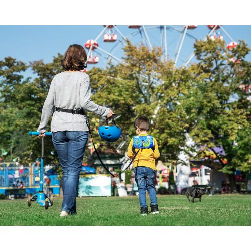  [아마존베스트]HappyVk Safety Harness for Kids-Anti Lost Walking Toddler Baby Leash-with Free Drawstring Storage Bag and Hands Free Belt for Parents-Cute Dinosaur Embroidery-Suitable for 1-4 Year