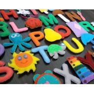 HappyWorldShopUA Felt alphabet with animals Capital letters Prescool game Colorful letters