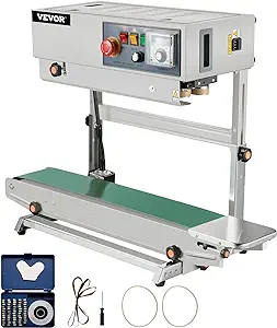 Happybuy FR-770 Continuous Band Sealer, Automatic Band Sealer with Digital Temperature Control, (Vertical)