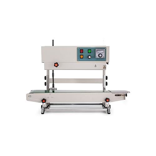  Happybuy Continuous Band Sealer FR-900, Vertical Automatic Continuous Sealing Machine with Digital Temperature Control, Vertical Band Sealer for Bag Films