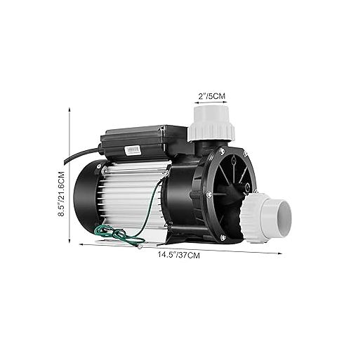  Happybuy Swimming Pool Pump 3/4 HP 110V Hot Tub Pump 0.75 Kw Water Circulation Pool Pump Spa Pump Above Ground Pool and Whirlpool Bath