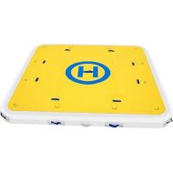 Happybuy Inflatable Dock Platform, 2- to 8-Person Inflatable Floating Dock, Floating Platform with Electric Air Pump & Hand Pump for Pool Beach Ocean Lake Float for Adults