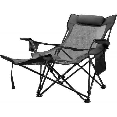  Happybuy Gray Folding Camp Chair, Grey