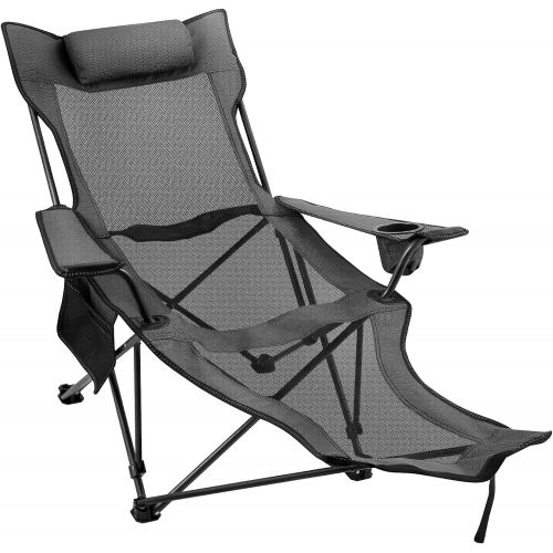  Happybuy Gray Folding Camp Chair, Grey