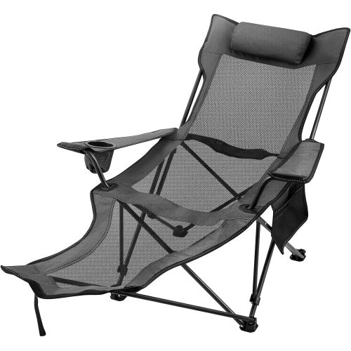  Happybuy Gray Folding Camp Chair, Grey