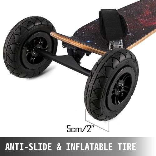  Happybuy Mountainboard 39 inches Cross Country Skateboard All Terrain Skateboard Longboard with Bindings for Cruising and Downhill